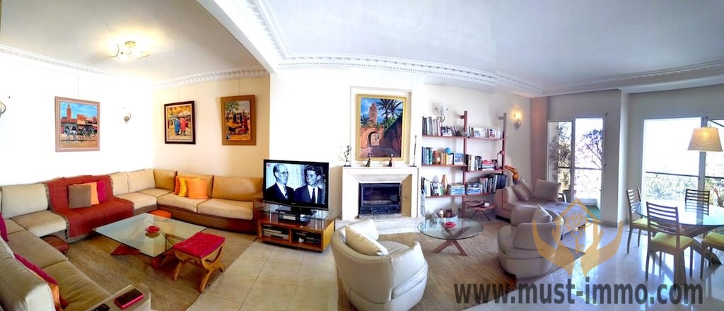 Casablanca, racine, Anfa : appartement avec terrasse à vendre