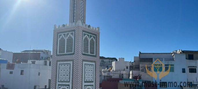 RIAD entièrement rénové avec terrasses et vue mer, ancienne médina de Tanger